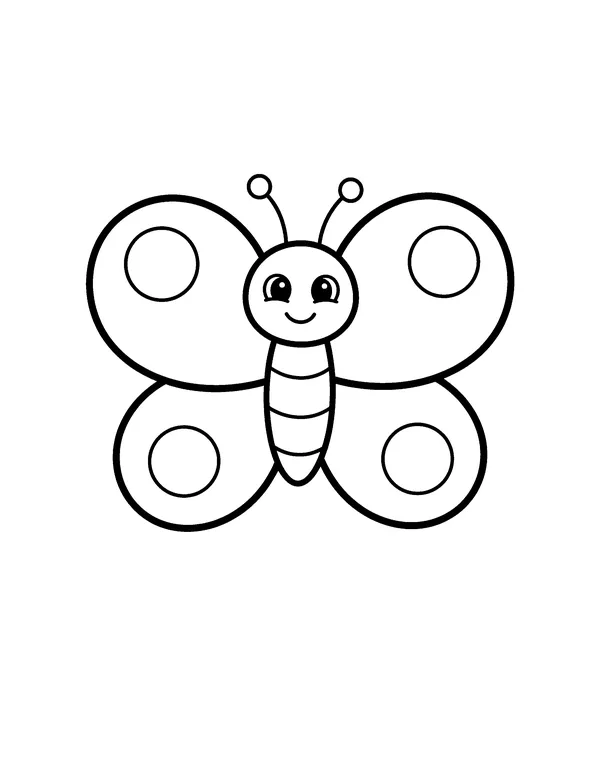 Simple Butterfly coloring page