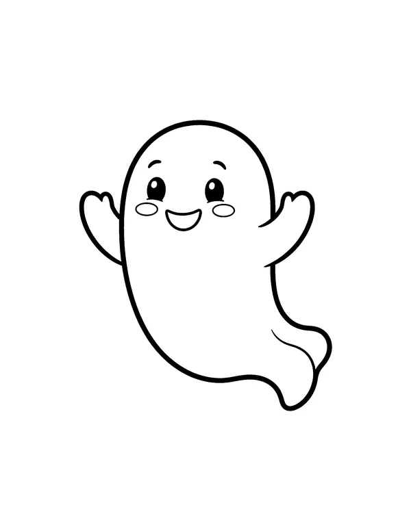 Ghost coloring pages